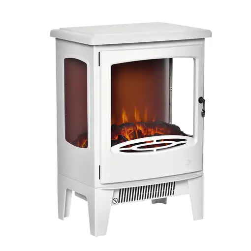 Chimenea Eléctrica 900W/1800W con Ventanas 39x26x54,8 cm Blanco HOMCOM Chimenea Eléctrica 900W/1800W con Ventanas 39x26x54,8 cm Blanco HOMCOM