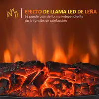 Chimenea Eléctrica 900W/1800W con Ventanas 39x26x54,8 cm Blanco HOMCOM Chimenea Eléctrica 900W/1800W con Ventanas 39x26x54,8 cm Blanco HOMCOM