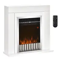 Chimenea Eléctrica 1000/2000W con Llama Mando a Distancia Temporizador HOMCOM Chimenea Eléctrica 1000/2000W con Llama Mando a Distancia Temporizador HOMCOM