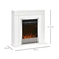 Chimenea Eléctrica 1000/2000W con Llama Mando a Distancia Temporizador HOMCOM Chimenea Eléctrica 1000/2000W con Llama Mando a Distancia Temporizador HOMCOM