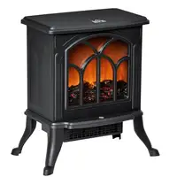 Chimenea Eléctrica de Pie 750/1500 W Área de Cobertura 15-20 m² Negro HOMCOM Chimenea Eléctrica de Pie 750/1500 W Área de Cobertura 15-20 m² Negro HOMCOM