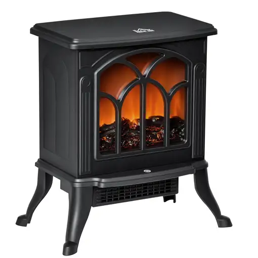 Chimenea Eléctrica de Pie 750/1500 W Área de Cobertura 15-20 m² Negro HOMCOM Chimenea Eléctrica de Pie 750/1500 W Área de Cobertura 15-20 m² Negro HOMCOM