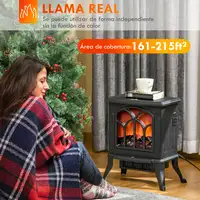 Chimenea Eléctrica de Pie 750/1500 W Área de Cobertura 15-20 m² Negro HOMCOM Chimenea Eléctrica de Pie 750/1500 W Área de Cobertura 15-20 m² Negro HOMCOM