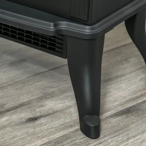 Chimenea Eléctrica de Pie 750/1500 W Área de Cobertura 15-20 m² Negro HOMCOM