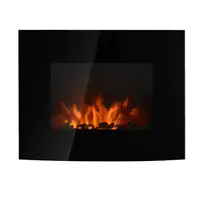 Chimenea Eléctrica de Pared 900/1800W Llama Protección Sobrecalentamiento HOMCOM Chimenea Eléctrica de Pared 900/1800W Llama Protección Sobrecalentamiento HOMCOM