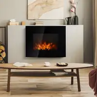 Chimenea Eléctrica de Pared 900/1800W Llama Protección Sobrecalentamiento HOMCOM Chimenea Eléctrica de Pared 900/1800W Llama Protección Sobrecalentamiento HOMCOM