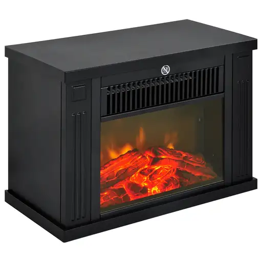 Chimenea Eléctrica Portátil Llama Simulada Ajustable 600/1200W Termostato HOMCOM