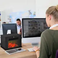 Chimenea Eléctrica Portátil Llama Simulada Ajustable 600/1200W Termostato HOMCOM Chimenea Eléctrica Portátil Llama Simulada Ajustable 600/1200W Termostato HOMCOM