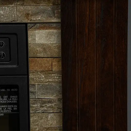 Chimenea Eléctrica 1800W con Efecto de Llama 80x21,6x67,8cm Marrón Oscuro HOMCOM