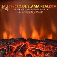 Chimenea Eléctrica 1000/2000W con Llama Simulada y Termostato Ajustable HOMCOM Chimenea Eléctrica 1000/2000W con Llama Simulada y Termostato Ajustable HOMCOM