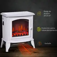 Chimenea Eléctrica 1000/2000W con Llama Simulada y Termostato Ajustable HOMCOM Chimenea Eléctrica 1000/2000W con Llama Simulada y Termostato Ajustable HOMCOM