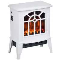 Chimenea Eléctrica 1000 W/2000 W 36,5x24x46 cm Blanco HOMCOM Chimenea Eléctrica 1000 W/2000 W 36,5x24x46 cm Blanco HOMCOM