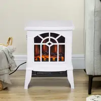 Chimenea Eléctrica 1000 W/2000 W 36,5x24x46 cm Blanco HOMCOM Chimenea Eléctrica 1000 W/2000 W 36,5x24x46 cm Blanco HOMCOM