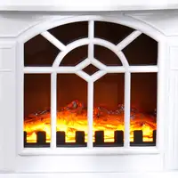 Chimenea Eléctrica 1000 W/2000 W 36,5x24x46 cm Blanco HOMCOM Chimenea Eléctrica 1000 W/2000 W 36,5x24x46 cm Blanco HOMCOM