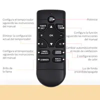 Chimenea Eléctrica de Pared 1000W/2000W Efecto de Llamas Luz LED Negro HOMCOM Chimenea Eléctrica de Pared 1000W/2000W Efecto de Llamas Luz LED Negro HOMCOM