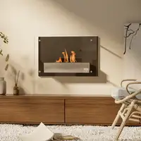 Chimenea de Bioetanol de Pared Capacidad 1,5 L Combustión 3H 60x22x40 cm HOMCOM Chimenea de Bioetanol de Pared Capacidad 1,5 L Combustión 3H 60x22x40 cm HOMCOM