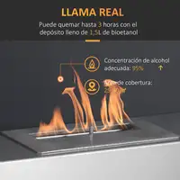 Chimenea de Bioetanol de Pared Capacidad 1,5 L Combustión 3H 60x22x40 cm HOMCOM Chimenea de Bioetanol de Pared Capacidad 1,5 L Combustión 3H 60x22x40 cm HOMCOM