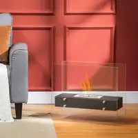 Chimenea de Bioetanol Sobremesa 7000 BTU 60x26x50 cm Negro HOMCOM Chimenea de Bioetanol Sobremesa 7000 BTU 60x26x50 cm Negro HOMCOM