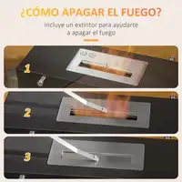 Chimenea de Bioetanol Sobremesa 7000 BTU 60x26x50 cm Negro HOMCOM Chimenea de Bioetanol Sobremesa 7000 BTU 60x26x50 cm Negro HOMCOM