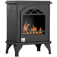 Chimenea de Bioetanol 7000 BTU con Tanque de 1,2 L 41x25x54 cm Negro HOMCOM