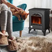 Chimenea de Bioetanol 7000 BTU con Tanque de 1,2 L 41x25x54 cm Negro HOMCOM