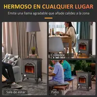 Chimenea de Bioetanol 7000 BTU con Tanque de 1,2 L 41x25x54 cm Negro HOMCOM