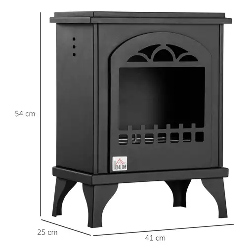 Chimenea de Bioetanol 7000 BTU con Tanque de 1,2 L 41x25x54 cm Negro HOMCOM