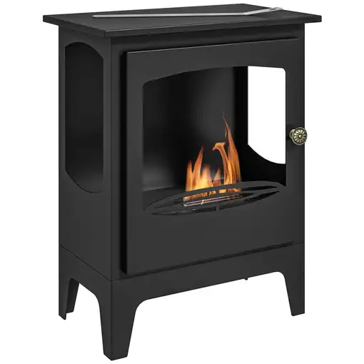 Chimenea de Etanol 7000BTU Tanque de 0,9 L 39x26x54 cm Negro HOMCOM Chimenea de Etanol 7000BTU Tanque de 0,9 L 39x26x54 cm Negro HOMCOM