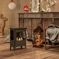 Chimenea de Etanol 7000BTU Tanque de 0,9 L 39x26x54 cm Negro HOMCOM Chimenea de Etanol 7000BTU Tanque de 0,9 L 39x26x54 cm Negro HOMCOM