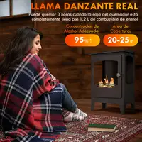 Chimenea de Etanol 7000BTU Tanque de 0,9 L 39x26x54 cm Negro HOMCOM Chimenea de Etanol 7000BTU Tanque de 0,9 L 39x26x54 cm Negro HOMCOM