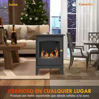 Chimenea de Etanol 7000BTU Tanque de 0,9 L 39x26x54 cm Negro HOMCOM Chimenea de Etanol 7000BTU Tanque de 0,9 L 39x26x54 cm Negro HOMCOM