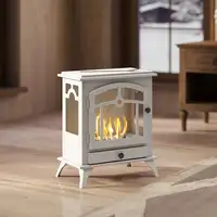 Chimenea de Bioetanol con Tanque de 0,9 L 45x28x54 cm Blanco HOMCOM Chimenea de Bioetanol con Tanque de 0,9 L 45x28x54 cm Blanco HOMCOM