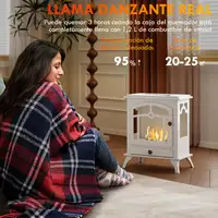 Chimenea de Bioetanol con Tanque de 0,9 L 45x28x54 cm Blanco HOMCOM Chimenea de Bioetanol con Tanque de 0,9 L 45x28x54 cm Blanco HOMCOM