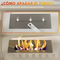 Chimenea de Bioetanol con Tanque de 0,9 L 45x28x54 cm Blanco HOMCOM Chimenea de Bioetanol con Tanque de 0,9 L 45x28x54 cm Blanco HOMCOM