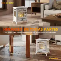 Chimenea de Bioetanol con Tanque de 0,9 L 45x28x54 cm Blanco HOMCOM Chimenea de Bioetanol con Tanque de 0,9 L 45x28x54 cm Blanco HOMCOM