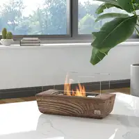 Chimenea Bioetanol Sobremesa Capacidad de 150 ml 33x16x18 cm Roble HOMCOM Chimenea Bioetanol Sobremesa Capacidad de 150 ml 33x16x18 cm Roble HOMCOM