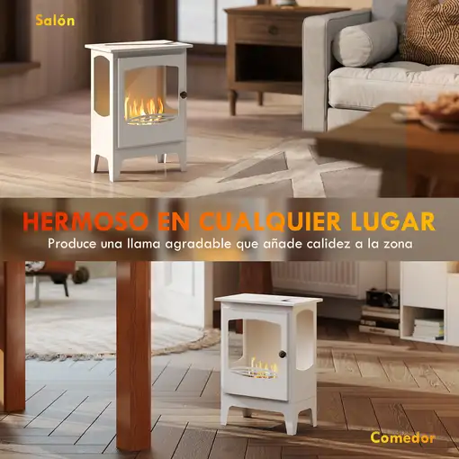 Chimenea de Bioetanol 7000BTU Tanque de 0,9 L 39x26x54 cm Negro HOMCOM