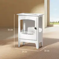 Chimenea de Bioetanol 7000BTU Tanque de 0,9 L 39x26x54 cm Negro HOMCOM