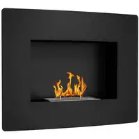 Chimenea de Bioetanol de Pared con Tanque de 0,9 L 66x16x52 cm Negro HOMCOM