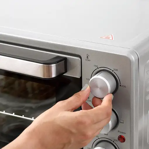 Mini Horno Eléctrico 32L 1600W 52,2x38,1x33,5 cm Plata HOMCOM