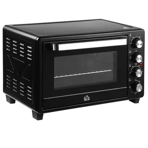 Mini Horno Eléctrico 32L 1600W 52,2x38,1x33,5 cm Negro HOMCOM