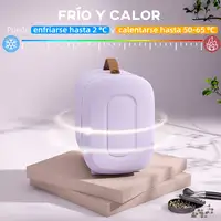 Nevera Pequeña 4L para Enfriar y Calentar 20,3x26,3x28 cm Violeta HOMCOM