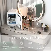 Nevera Cosméticos 10L Extrasilenciosa 12V/240V para Enfriar y Calentar HOMCOM
