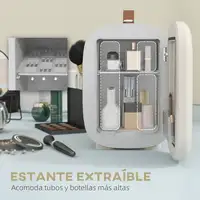 Nevera Cosméticos 4L para Enfriar y Calentar 20,3x26,3x28 cm Crema HOMCOM