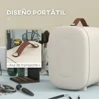 Nevera Cosméticos 4L para Enfriar y Calentar 20,3x26,3x28 cm Crema HOMCOM