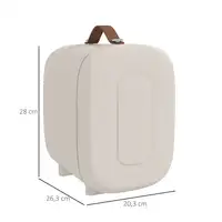 Nevera Cosméticos 4L para Enfriar y Calentar 20,3x26,3x28 cm Crema HOMCOM