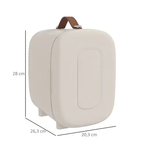 Nevera Cosméticos 4L para Enfriar y Calentar 20,3x26,3x28 cm Crema HOMCOM