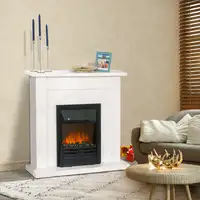 Chimenea Eléctrica 1000W/2000W Temporizador Termostado Llama 102x30x95 cm HOMCOM Chimenea Eléctrica 1000W/2000W Temporizador Termostado Llama 102x30x95 cm HOMCOM