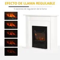 Chimenea Eléctrica 1000W/2000W Temporizador Termostado Llama 102x30x95 cm HOMCOM Chimenea Eléctrica 1000W/2000W Temporizador Termostado Llama 102x30x95 cm HOMCOM