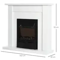 Chimenea Eléctrica 1000W/2000W Temporizador Termostado Llama 102x30x95 cm HOMCOM Chimenea Eléctrica 1000W/2000W Temporizador Termostado Llama 102x30x95 cm HOMCOM